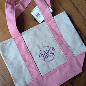 Trader Joe's mini totes light pink